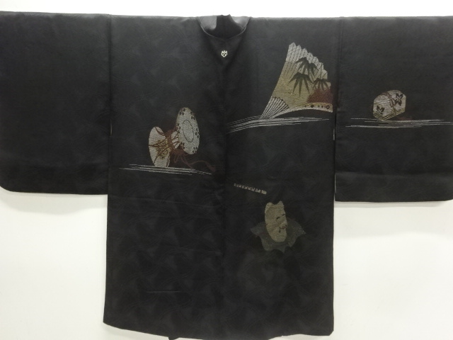 JAPANESE KIMONO / ANTIQUE TAISHO ROMANTIC STYLE: HAORI / LACQUERED DRU